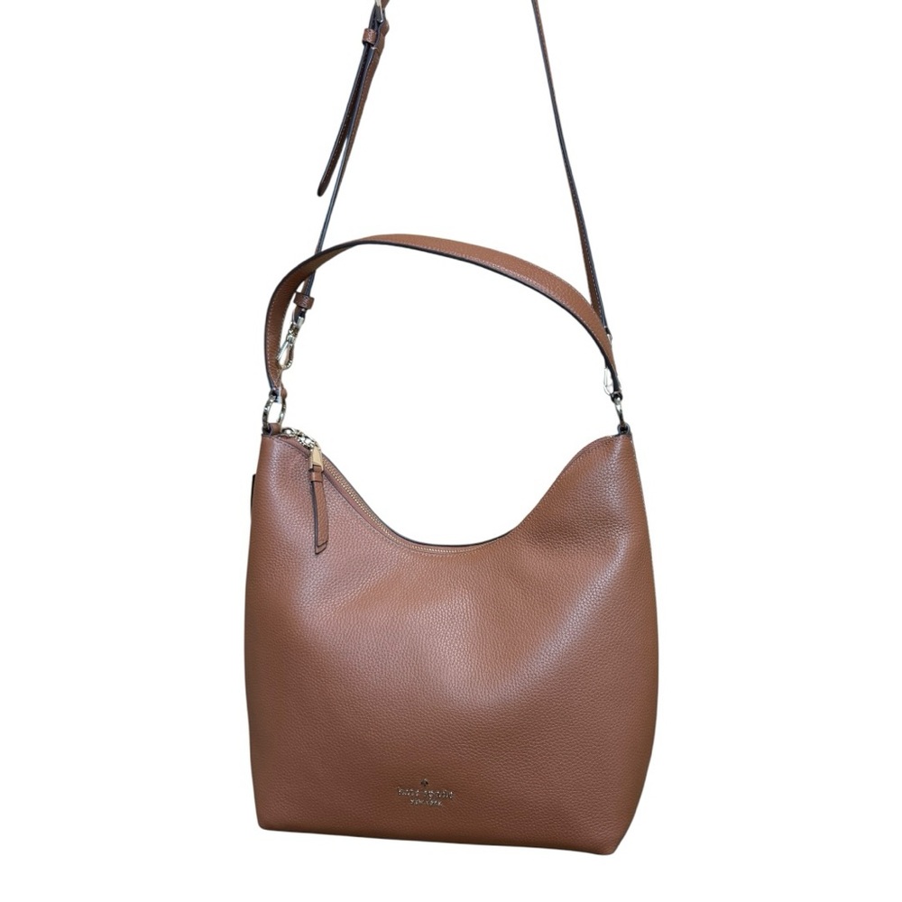 Kate Spade Zippy Pebbled Leather Shoulder Bag Warm Ginger K8140 NWT Crossbody - Picture 7 of 14